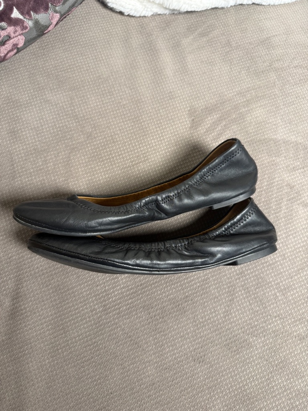 Lucky Brand Black Leather Ballet Flats - Picture 2 of 7